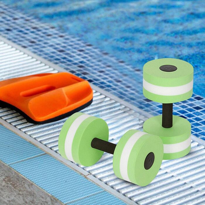 Водні гантелі Aqua Hanteln для аквафітнесу, 2 шт., зелені - для гідроаеробіки, аква-йогінгу, тренувань у басейні для жінок та чоловіків