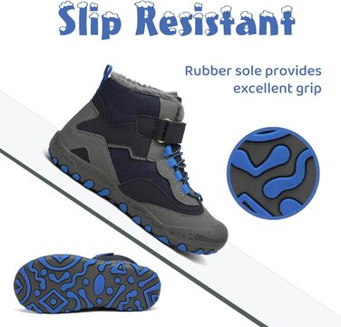 Дитячі зимові черевики Mishansha: теплі, водонепроникні, антиковзаючі, розмір 24-38, блакитні