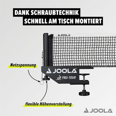 Набір столу для пінг-понгу Joola Post Pro Tour – сітка, чорний, 152 см
