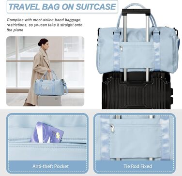 Спортивна сумка HYC00 для жінок та чоловіків, дорожня сумка, Gym bag, Weekender, 50л, армійний зелений