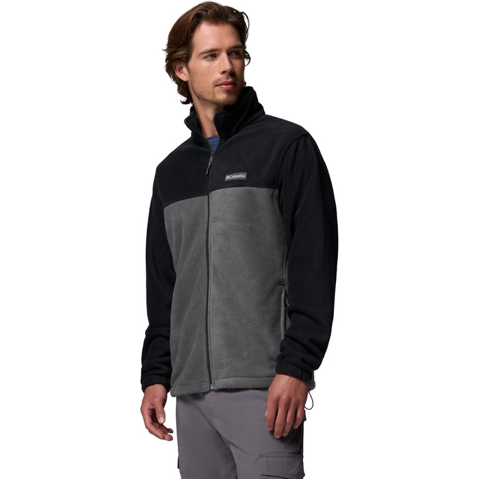 Чоловіча флісова куртка Columbia Steens Mountain Full Zip 2.0 на блискавці, чорна (Black/Grill), розмір L