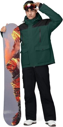 Комплект гірськолижний чоловічий Hotian: куртка та штани, зимовий комбінезон, теплий, водонепроникний, вітронепроникний, для сноуборду та гірських лиж, розмір XL