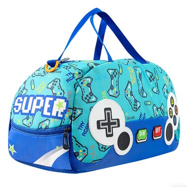 Дитяча спортивна сумка для плавання та подорожей, водонепроникна сумка для футболу та фітнесу для хлопчиків та дівчаток (Бірюзовий - Gamer)