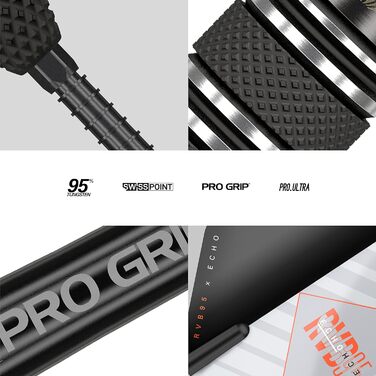 Дротики Target Darts RVB 95 X Echo 95% вольфрам, сталевий наконечник, універсальні, набір