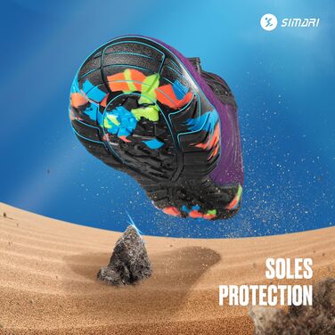 Водні черевики SIMARI WP001 для жінок та чоловіків, швидковисихаючі, для плавання, дайвінгу, серфінгу, йоги та відпочинку на природі, WP001, фіолетовий, 43 EU