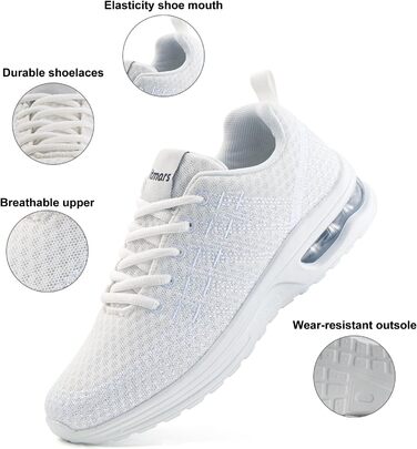 Жіночі кросівки для бігу Hitmars: спортивне взуття з повітряною подушкою, дихаюче, з антиковзкою підошвою, легкі, для бігу по вулицях, фітнесу, ходьби, розмір EU 42