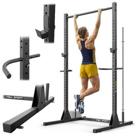 Power Tower TREX SPORT TX-100PR: Силова станція для підтягувань та віджимань, сталевий каркас, до 300 кг, чорний