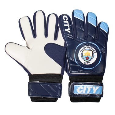 Дитячі воротарські рукавички Manchester City FC - Офіційний мерч, подарунок для юних футболістів 5-10 років