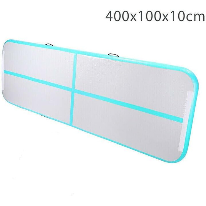 Надувна гімнастична матка LSLIFE для дому, 4м, з електричним насосом, для гімнастики, йоги, тренувань дітей