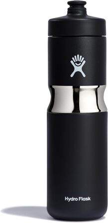 Термобутилка Hydro Flask 20 OZ Wide Mouth чорна, ізольована спортивна пляшка