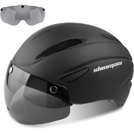 Велосипедний шолом Shinmax з візором і магнітними окулярами для чоловіків і жінок, регульований, для MTB, шосейний, безпечний