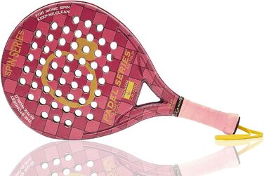Падель ракетки PADEL SERIES SPIN із ABS та полікарбонату, антиковзкі, гумові сторони, максимальна продуктивність, червоний (жорсткий), синій (м'який), фуксія (дуже м'який)