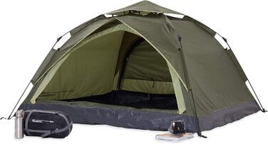 Намет Lumaland Camping - легкий намет Pop Up для 2-4 особи | Іглу-намет для кемпінгу, трекінгу та фестивалів | Водостійкий намет 210x190x110cm | Захист від вітру та сонця