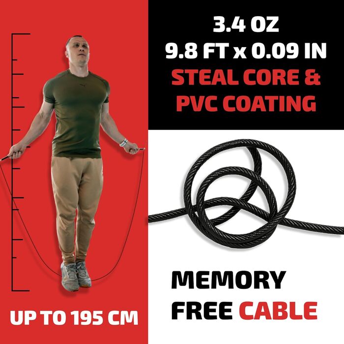 Регульоване скакалка Speed-Spring для чоловіків та жінок, для важкої атлетики, боксу, фітнесу, занять спортом у приміщенні та на вулиці (Блакитний)