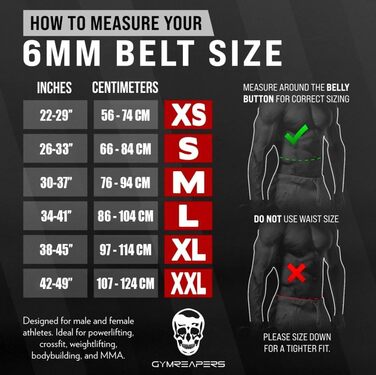 Пояс для важкої атлетики, 6 мм, з натуральної шкіри, подвійні шипи, міцний, 10,2 см шириною, сильна стабілізуюча спина для станової тяги, присідань, пауерліфтингу (Чорний, X-Small)