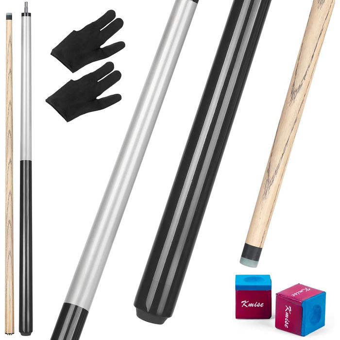 Kmise Професійний бильк для більярдного снукера - 21 oz, професійний бильк для розбиття з наконечником 13 мм, 2-секційний, для різних видів більярдного спорту