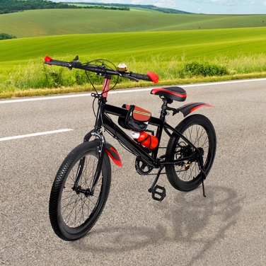 Дитячий гірський велосипед 20 дюймів, 7 швидкостей, навантаження до 85 кг, червоний