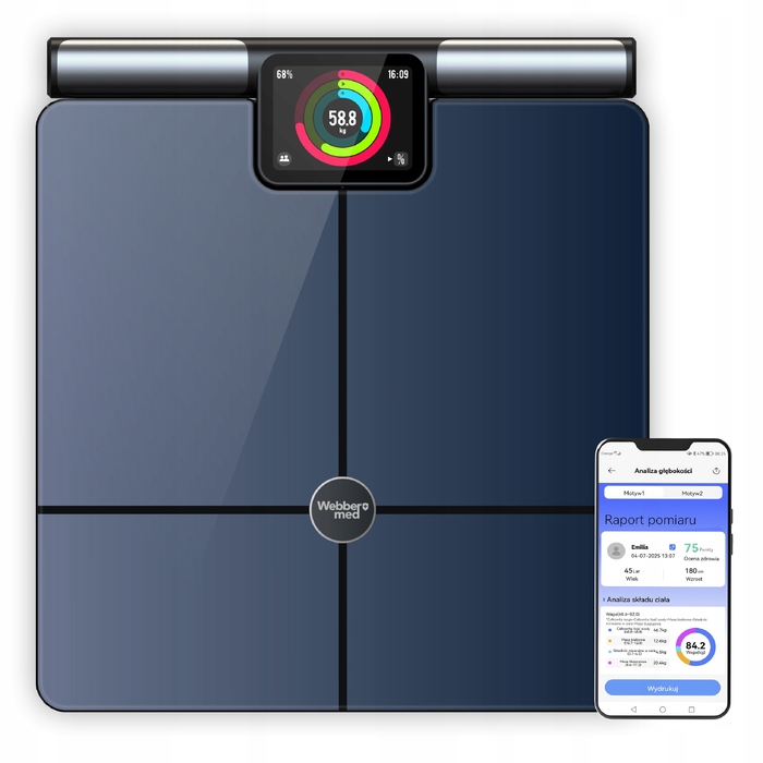 Розумні ваги для ванної кімнати Siena PS636C Webber PRO+ WiFi