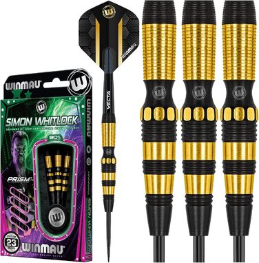 WINMAU Simon Whitlock Dynamic Special Edition 23 г професійні вольфрамові дартси з оперенням і стрижнями