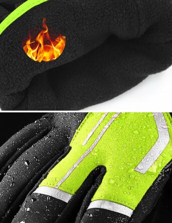 Зимові рукавички INBIKE з Thinsulate, Winddicht, сенсорний екран, для велоспорту, катання на лижах та сноуборді, IF966, Зелений, M