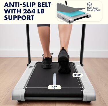 Бігова доріжка Squatz 2-в-1 Walking Pad для дому та офісу (Біла)