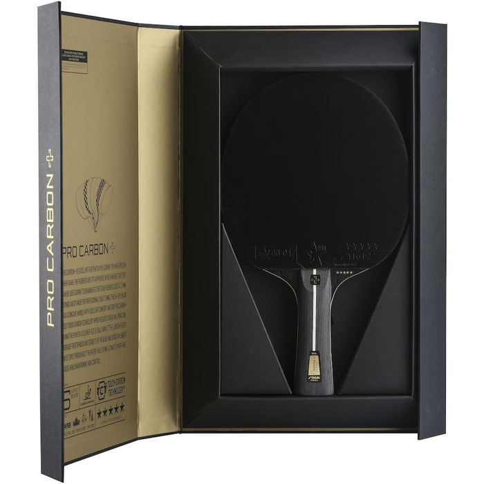 Тенісний стіл STIGA Pro Carbon + для досвідчених гравців – схвалено ITTF, технологія Touch Carbon – покращена швидкість, контроль та комфорт – чорний/червоний, одинарний