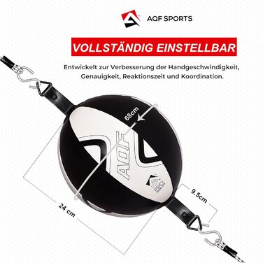 Набір боксерських мішок AQF: боксерський мішок, мішок-груша, шкіряний, для тренувань, професійний, чорно-білий