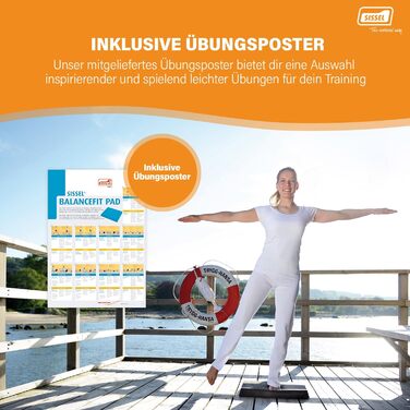 Балансувальна подушка Sissel Balancefit, TPE, антиковзка, для тренування рівноваги та координації, для дому і вулиці, до 120 кг, чорна