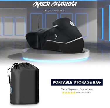 Водонепроникний чохол для мотоцикла Touring (Harley Davidson Road King, Road Glide, Street Glide, Electra Glide, Heritage Classic, Low Rider-ST, Indian, Honda, BMW, Ducati, Suzuki, Kawasaki, KTM), чорний