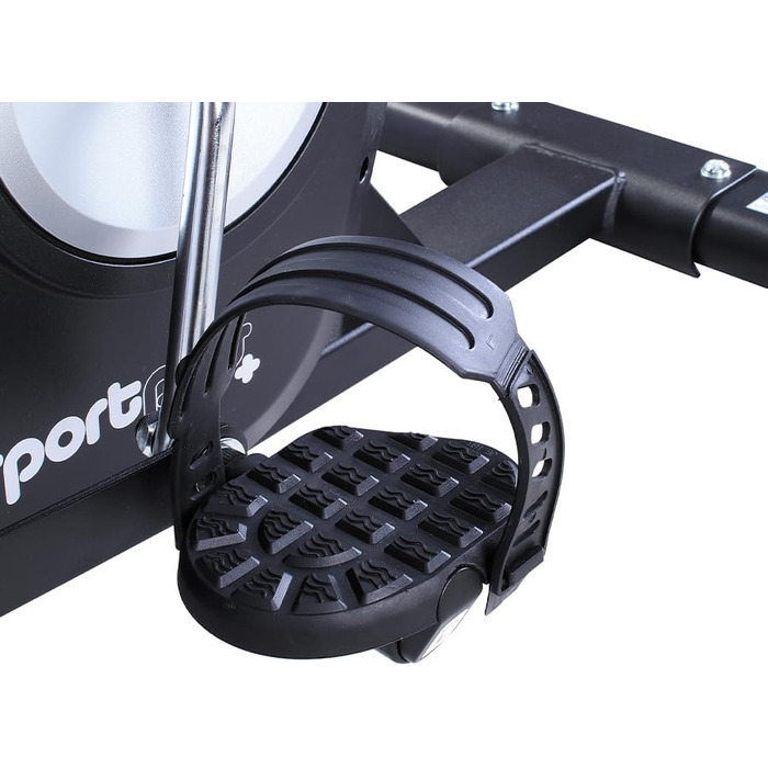 Велотренажер SportPlus Profi Air Bike з повітряним опором, HIIT, до 135 кг, чорний/червоний, сумісний із додатком, домашній фітнес