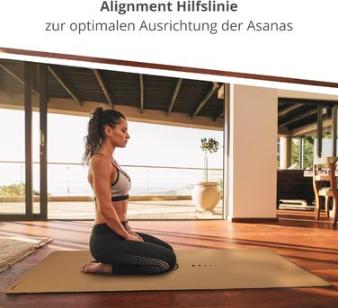 Преміум йогамат з корку (4 мм) - нековзна фітнес-мат з розміткою - мат для пілатесу + сумка для йоги Eclipse