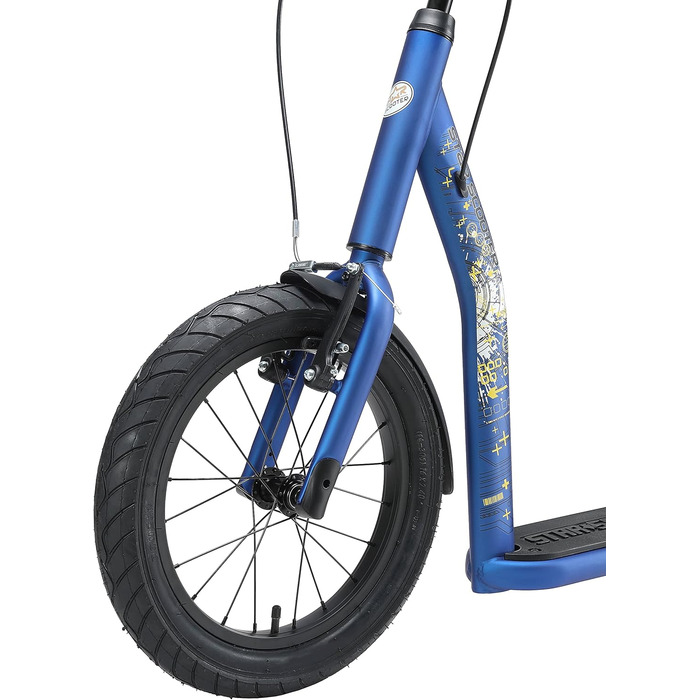 Самокат дитячий STAR SCOOTER City Kick Scooter 16 дюймів, з пневматичними колесами, регульована висота, блакитний