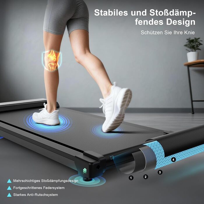 Walking Pad: Тредміл-стіл для дому та офісу. Компактний, тихий, портативний біговий тренажер. Швидкість 1-6 км/год.