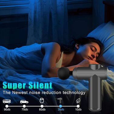 AQXONG Міні масажер для м'язів, портативний електричний масажер з LCD дисплеєм, 99 швидкостей, 8 насадок, тиха робота 35dB, акумуляторний