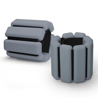 Регульовані вантажні манжети на зап'ястя та щиколотки - набір для йоги, танців, аеробіки сірого кольору