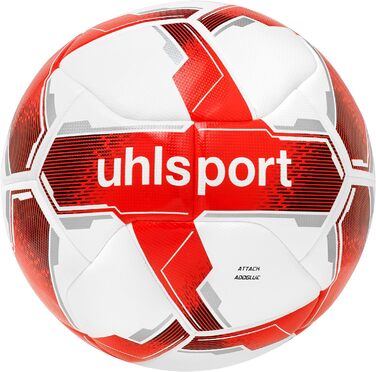 Футбольний м’яч Uhlsport Attack ADDGLUE, тренувальний, FIFA Basic, біло-червоний, розмір 4
