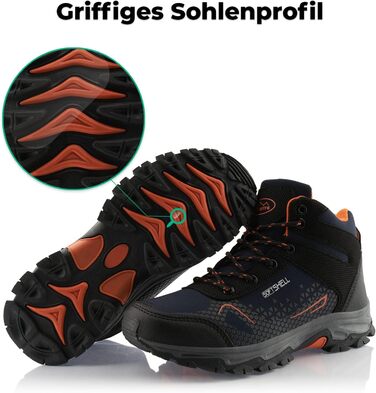 Черевики для ходьби жіночі та чоловічі, зимові, водонепроникні, кольори: темно-синій, помаранчевий, розмір 37 EU
