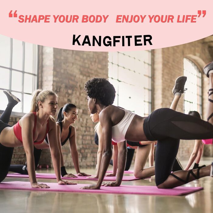 Стрічки для фітнесу Kangfiter (7 шт.): еластичні резинки для сідниць, ніг та схуднення (зелений, рожевий, фіолетовий)