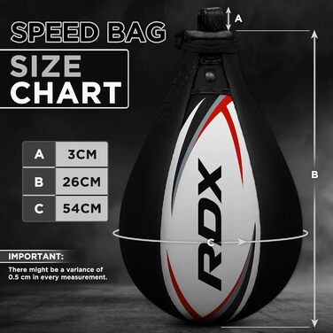 Набір для боксу RDX Speed Bag: шкіряний м'яч, підвіс, поворотний механізм для MMA, муай-тай, кікбоксингу та тренувань