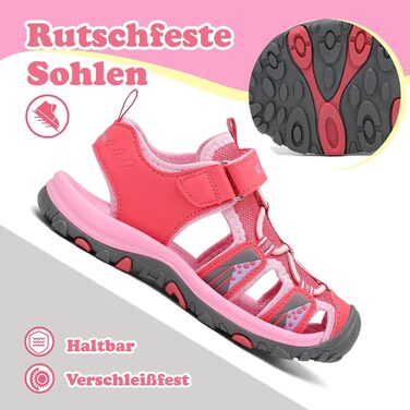 Сандалі дитячі Mishansha закриті для дівчаток, літні трекінгові, рожеві, розмір 31 EU