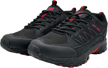 Чоловічі та жіночі трекінгові черевики Softshell для хайкінгу та трейлраннінгу, 41 EU, чорно-червоні