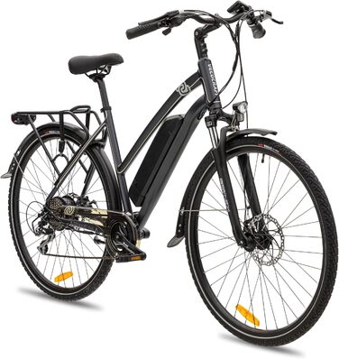 Електровелосипед VecoCraft Athena 28'' для жінок і чоловіків, 250Вт, 36В 13Аг акумулятор, 8-швидкісна трансмісія Shimano, LCD-дисплей, трекінговий міський e-bike