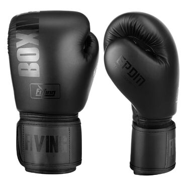 Боксерські рукавички Boxhandschuhe 14oz унісекс: для боксу, кікбоксингу, MMA, тайського боксу, тренувань - чорні