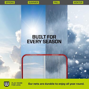 Ворота для хокею Winnwell Heavy Duty - міцні, для гри в приміщенні та на вулиці, обладнання для тренувань, сумісні з хокейними шайбами (132.1 см)