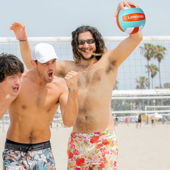 Волейбольний м'яч Lemondo, розмір 5 - м'який PU-м'яч з насосом - для залу та вулиці - водонепроникний та неслизький - для пляжу, залу, тренувань (з насосом)