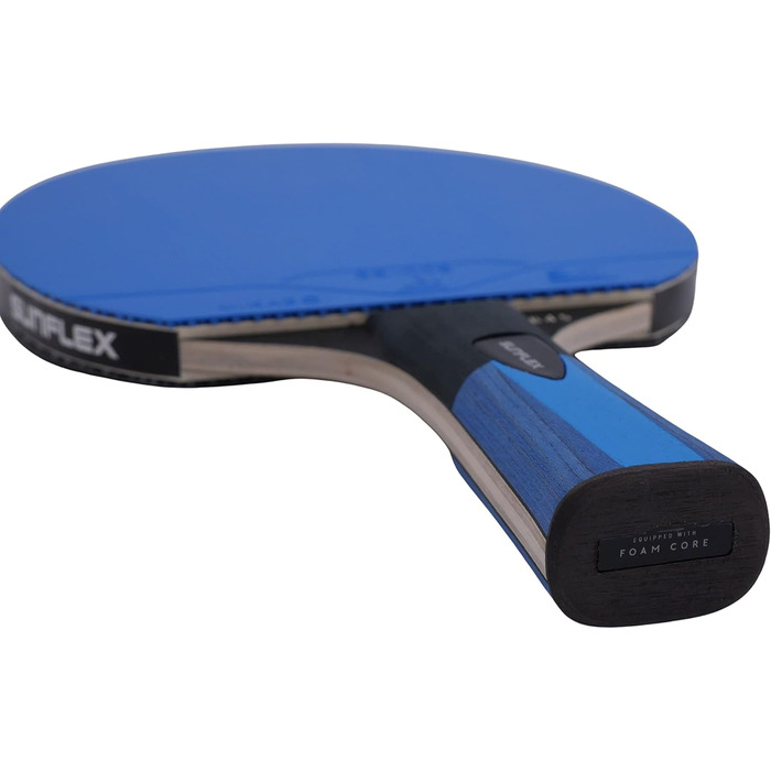 Професійна ракетка для настільного тенісу Sunflex Color COMP B45, ITTF, синя накладка, увігнута ручка