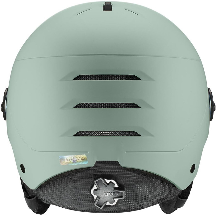 Лижний шолом Uvex Wanted Visor для жінок і чоловіків, міцний, з візором, зелений матовий, розмір 54-58 см