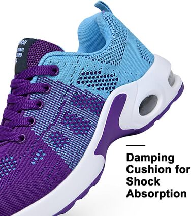 Жіночі кросівки для бігу Hitmars: спортивне взуття з повітряною подушкою, антиковзаючі, для бігу по вулицях, скандинавської ходьби, фітнесу. Розміри EU 36-46. Кольори: чорний, рожевий, червоний, помаранчевий, фіолетовий, білий.