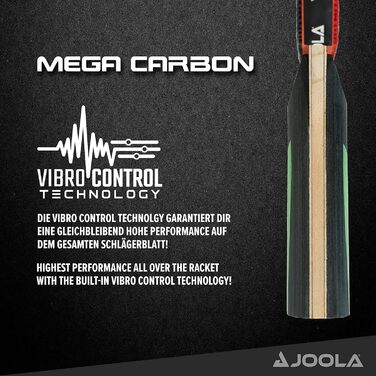 Професійна ракетка для настільного тенісу JOOLA MEGA CARBON, ITTF, карбонова, для змагань та досвідчених гравців