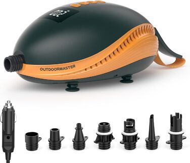 Електричний насос OutdoorMaster Dolphin 20PSI для SUP, човнів та водного спорту (12V, авто-живлення)